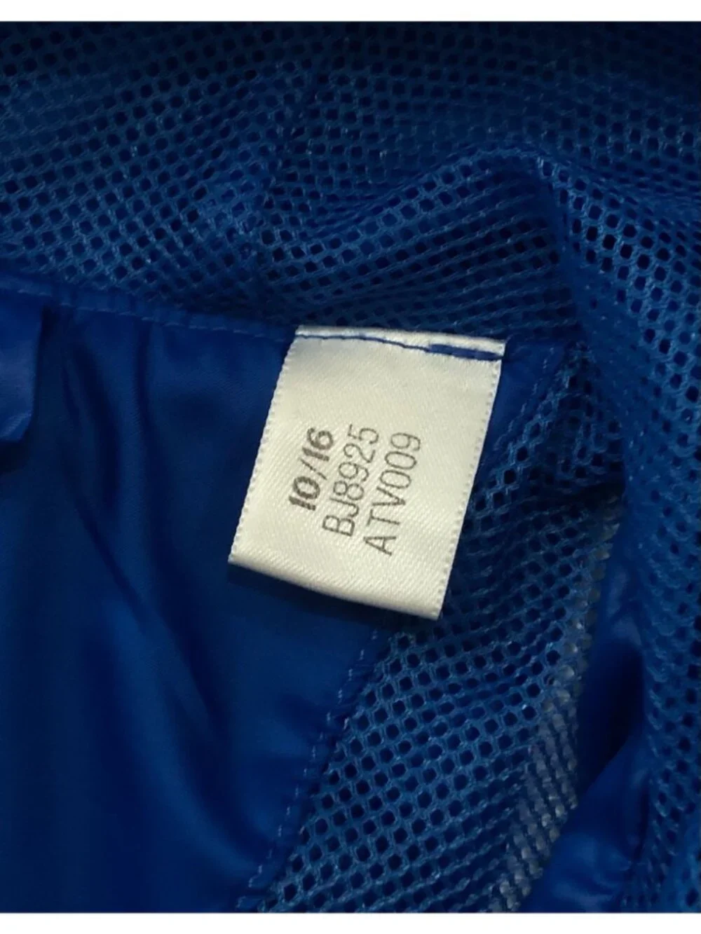 Rare Adidas Equipment Youth XL Black Blue & White Hooded Windbreaker Jacket